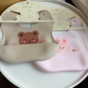 Силіконовий нагрудник для малюків Baby Bibs (Бежевий) 1454 фото